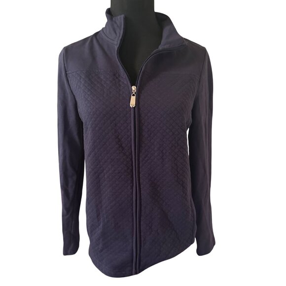 Croft & Barrow blue zip quilted jacket size S - Picture 1 of 7